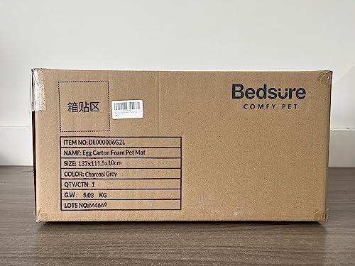 Bedsure Large Dog Bed Washable - Orthopedic Dog Bed and Mattress Mat for Dog Crate with Removable Plush Sherpa Cover, Gifts for Dog