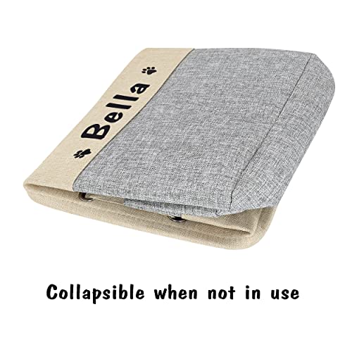 PET ARTIST Personalized Dog Toy Bin for Dog Toys Accessories - Foldable Dog Toy Basket Storage Box for Pet Toys,Dog Coat