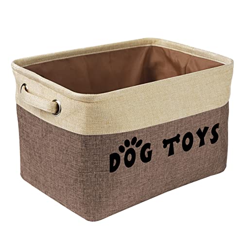 PET ARTIST Personalized Dog Toy Bin for Dog Toys Accessories - Foldable Dog Toy Basket Storage Box for Pet Toys,Dog Coat