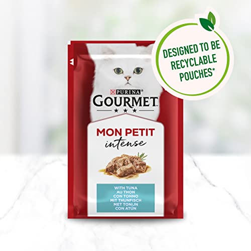Gourmet Wet Cat Food Pouches in Gravy - Perle Chef's Collection 40 x 85g - Mix of Fish, Lamb, Duck, Turkey, Pet Food - Wet - Bulk Food, Cat Wet Food suitable for Adult and Senior Cats