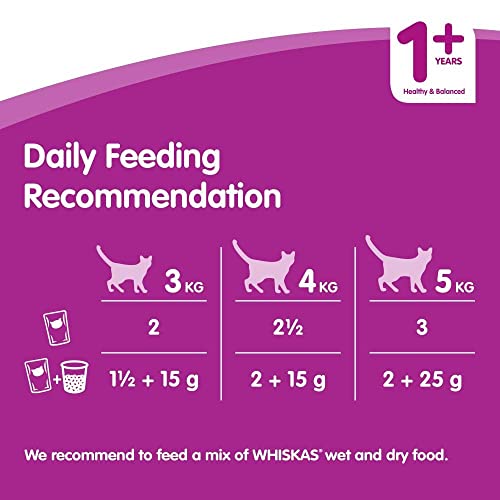 Whiskas 1+ Adult Mixed Selection in Jelly 84 Pouches, Adult Wet Cat Food, Megapack
