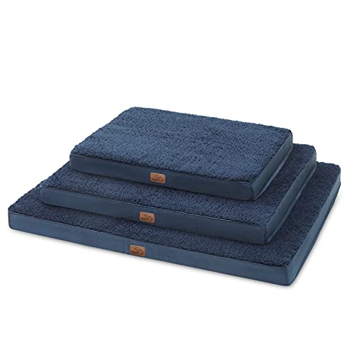 Bedsure Large Dog Bed Washable - Orthopedic Dog Bed and Mattress Mat for Dog Crate with Removable Plush Sherpa Cover, Gifts for Dog