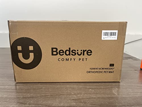 Bedsure Large Dog Bed Washable - Orthopedic Dog Bed and Mattress Mat for Dog Crate with Removable Plush Sherpa Cover, Gifts for Dog