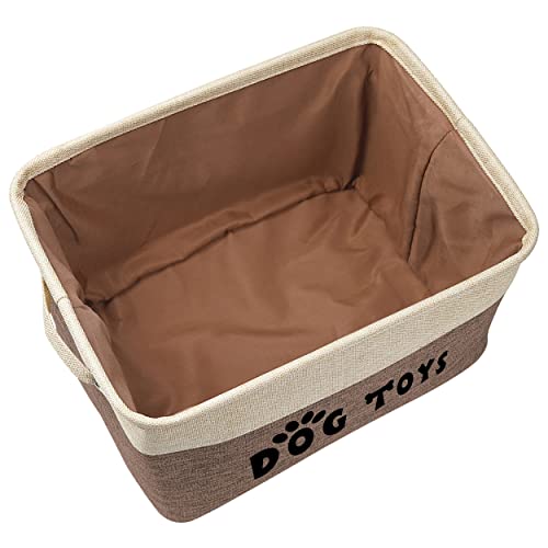 PET ARTIST Personalized Dog Toy Bin for Dog Toys Accessories - Foldable Dog Toy Basket Storage Box for Pet Toys,Dog Coat