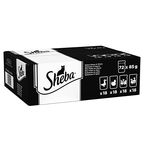 Sheba Fine Flakes Poultry Collection in Jelly 40 Pouches, Adult Wet Cat Food