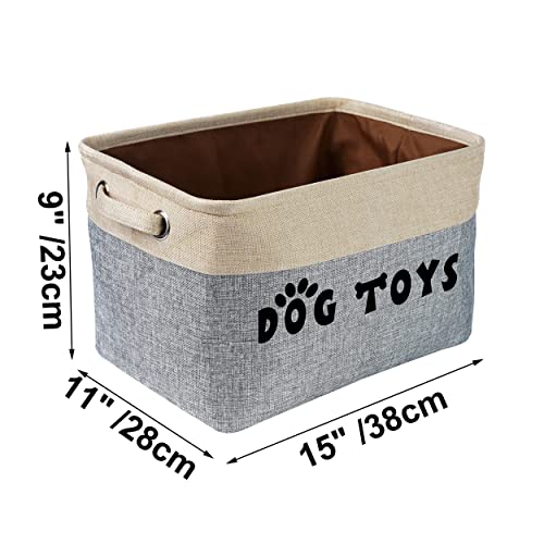 PET ARTIST Personalized Dog Toy Bin for Dog Toys Accessories - Foldable Dog Toy Basket Storage Box for Pet Toys,Dog Coat