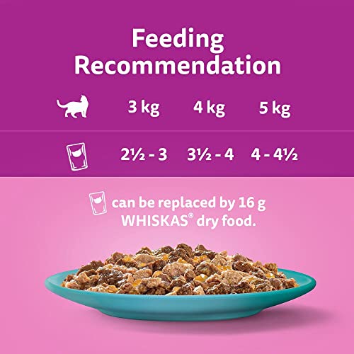 Whiskas 1+ Adult Mixed Selection in Jelly 84 Pouches, Adult Wet Cat Food, Megapack