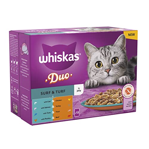 Whiskas 1+ Adult Mixed Selection in Jelly 84 Pouches, Adult Wet Cat Food, Megapack