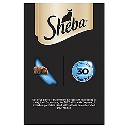 Sheba Fine Flakes Poultry Collection in Jelly 40 Pouches, Adult Wet Cat Food