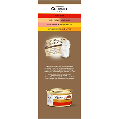 Gourmet Wet Cat Food Pouches in Gravy - Perle Chef's Collection 40 x 85g - Mix of Fish, Lamb, Duck, Turkey, Pet Food - Wet - Bulk Food, Cat Wet Food suitable for Adult and Senior Cats