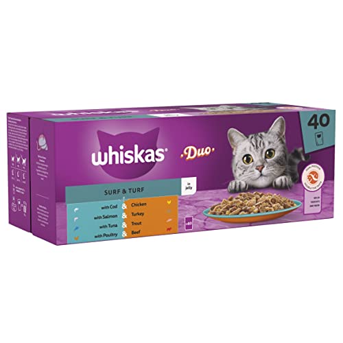 Whiskas 1+ Adult Mixed Selection in Jelly 84 Pouches, Adult Wet Cat Food, Megapack