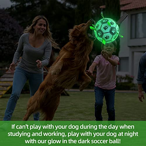 HETOO Dog Toys, Interactive Dog Football Toys with Grab Tabs, Durable Dog Balls for Small Medium Breed Dog Water Toy Indoor & Outdoor, Gift for Dogs
