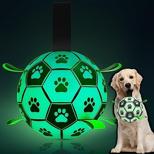 HETOO Dog Toys, Interactive Dog Football Toys with Grab Tabs, Durable Dog Balls for Small Medium Breed Dog Water Toy Indoor & Outdoor, Gift for Dogs