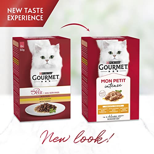 Gourmet Wet Cat Food Pouches in Gravy - Perle Chef's Collection 40 x 85g - Mix of Fish, Lamb, Duck, Turkey, Pet Food - Wet - Bulk Food, Cat Wet Food suitable for Adult and Senior Cats