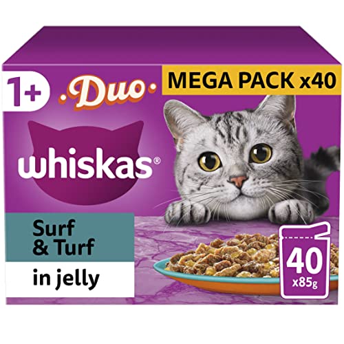 Whiskas 1+ Adult Mixed Selection in Jelly 84 Pouches, Adult Wet Cat Food, Megapack