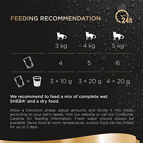 Sheba Fine Flakes Poultry Collection in Jelly 40 Pouches, Adult Wet Cat Food
