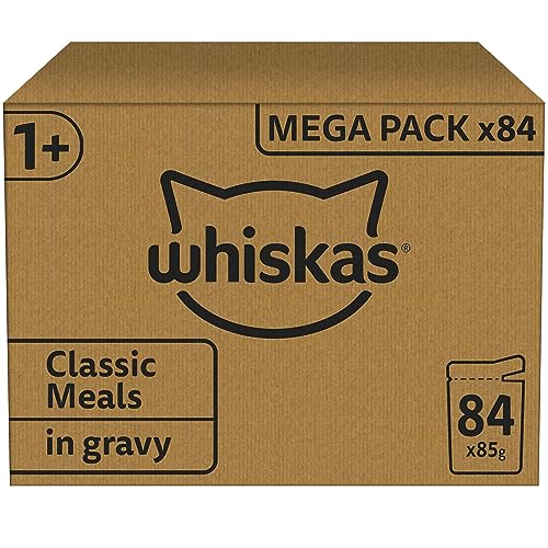 Whiskas 1+ Adult Mixed Selection in Jelly 84 Pouches, Adult Wet Cat Food, Megapack