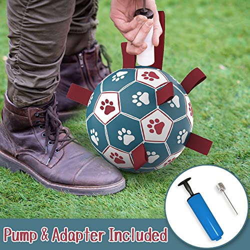 HETOO Dog Toys, Interactive Dog Football Toys with Grab Tabs, Durable Dog Balls for Small Medium Breed Dog Water Toy Indoor & Outdoor, Gift for Dogs