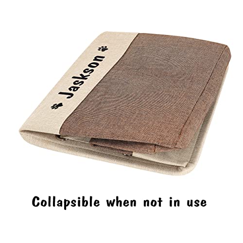 PET ARTIST Personalized Dog Toy Bin for Dog Toys Accessories - Foldable Dog Toy Basket Storage Box for Pet Toys,Dog Coat