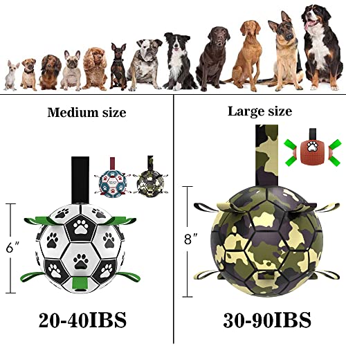 HETOO Dog Toys, Interactive Dog Football Toys with Grab Tabs, Durable Dog Balls for Small Medium Breed Dog Water Toy Indoor & Outdoor, Gift for Dogs