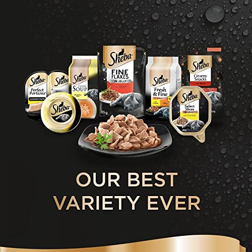 Sheba Fine Flakes Poultry Collection in Jelly 40 Pouches, Adult Wet Cat Food