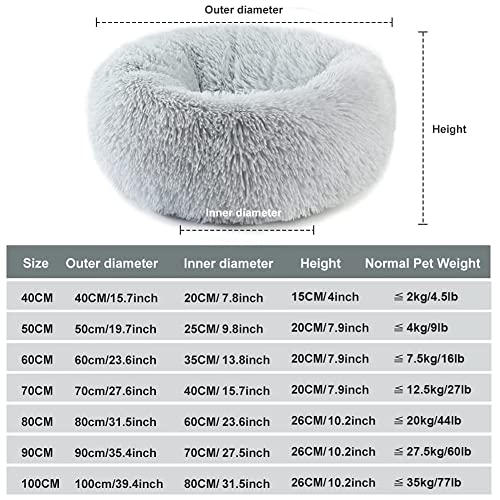 Vanansa Small Cat Bed for Indoor Cats, Self-Warming Donut kitty beds for Small Cats Improving Sleep and Keeping Warm, Washable Pet bed with Anti Slip Base