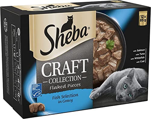 Sheba Fine Flakes Poultry Collection in Jelly 40 Pouches, Adult Wet Cat Food