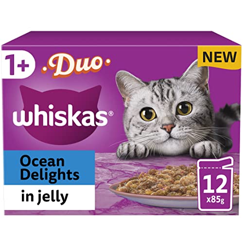 Whiskas 1+ Adult Mixed Selection in Jelly 84 Pouches, Adult Wet Cat Food, Megapack