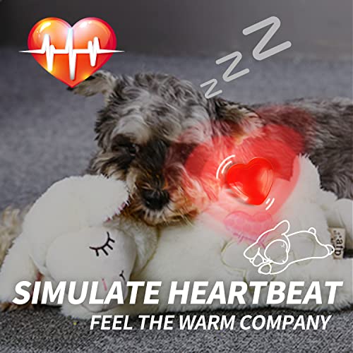 ALL FOR PAWS Heartbeat Dog Toy for Puppy,Snuggle Dog Behavioral Sleep Aid Puppy Toys, Pacifier Calming Behavioral Aid Plush Toy for Dogs
