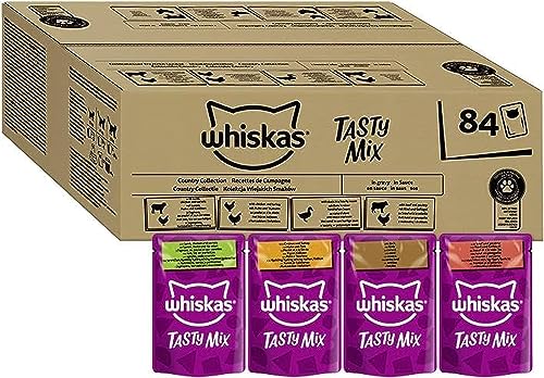 Whiskas 1+ Adult Mixed Selection in Jelly 84 Pouches, Adult Wet Cat Food, Megapack