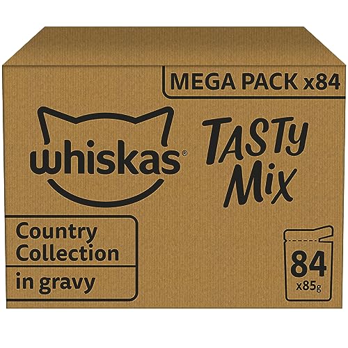 Whiskas 1+ Adult Mixed Selection in Jelly 84 Pouches, Adult Wet Cat Food, Megapack