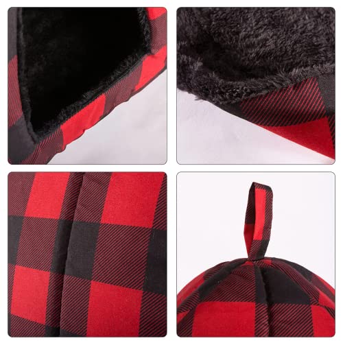 Hollypet Cat Bed Kitten Bed Self-Warming 2-in-1 Foldable Comfortable Igloo Triangle Pet Tent House