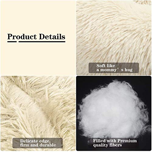 Mirkoo Round Dog Bed Cuddler Washable Round Pet Bed for Cats and Medium Dogs Comforting Dog Bed