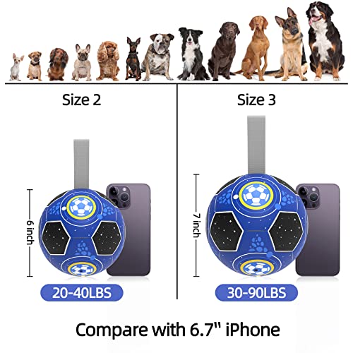 HETOO Dog Toys, Interactive Dog Football Toys with Grab Tabs, Durable Dog Balls for Small Medium Breed Dog Water Toy Indoor & Outdoor, Gift for Dogs