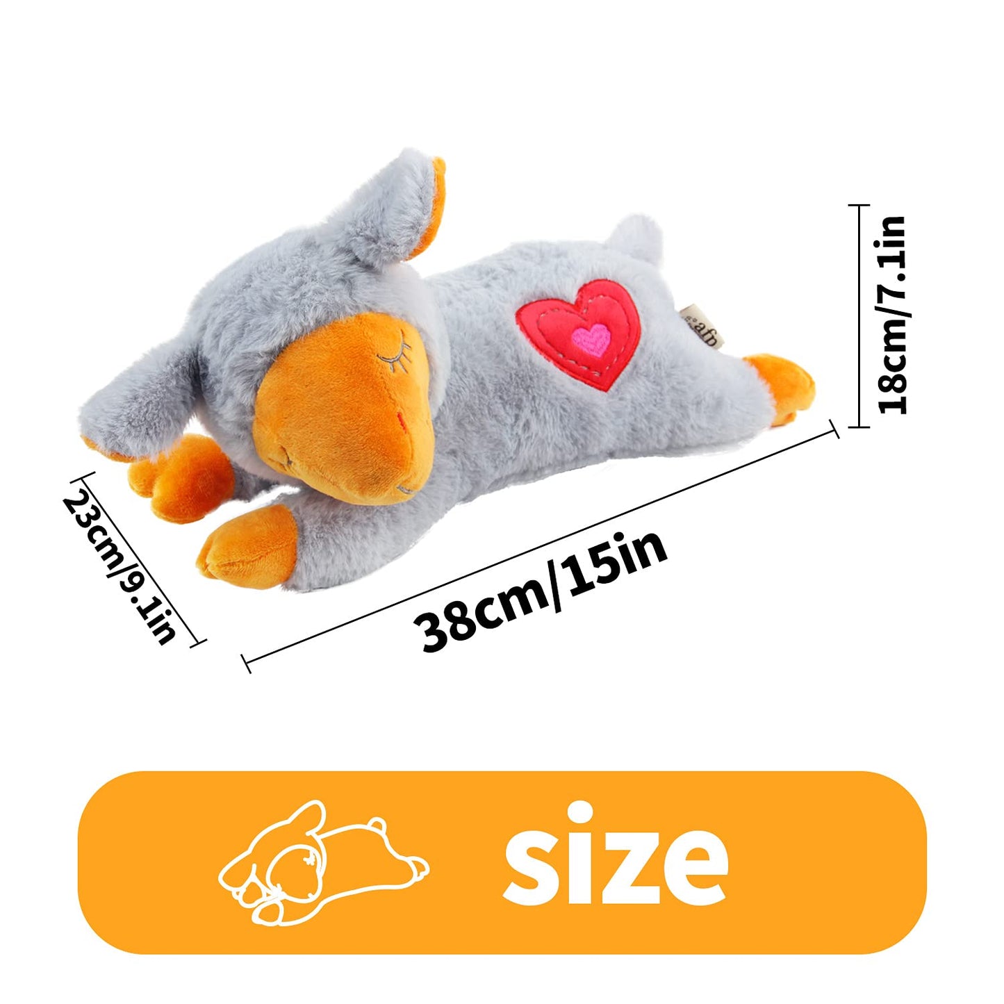 ALL FOR PAWS Heartbeat Dog Toy for Puppy,Snuggle Dog Behavioral Sleep Aid Puppy Toys, Pacifier Calming Behavioral Aid Plush Toy for Dogs