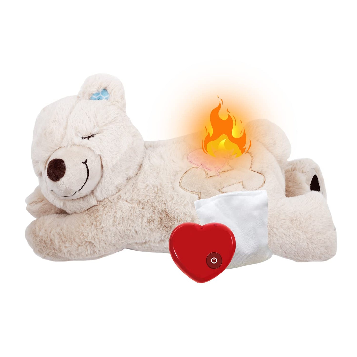 ALL FOR PAWS Heartbeat Dog Toy for Puppy,Snuggle Dog Behavioral Sleep Aid Puppy Toys, Pacifier Calming Behavioral Aid Plush Toy for Dogs