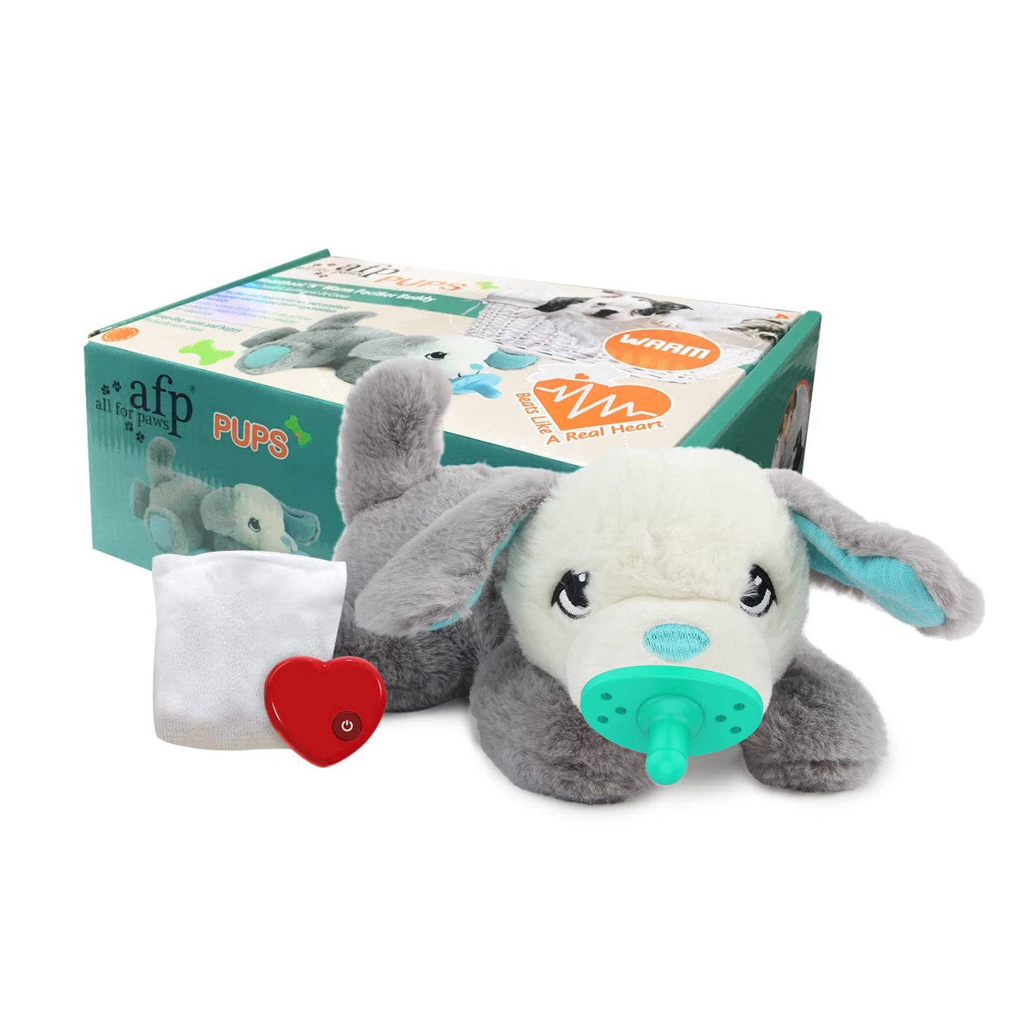 ALL FOR PAWS Heartbeat Dog Toy for Puppy,Snuggle Dog Behavioral Sleep Aid Puppy Toys, Pacifier Calming Behavioral Aid Plush Toy for Dogs