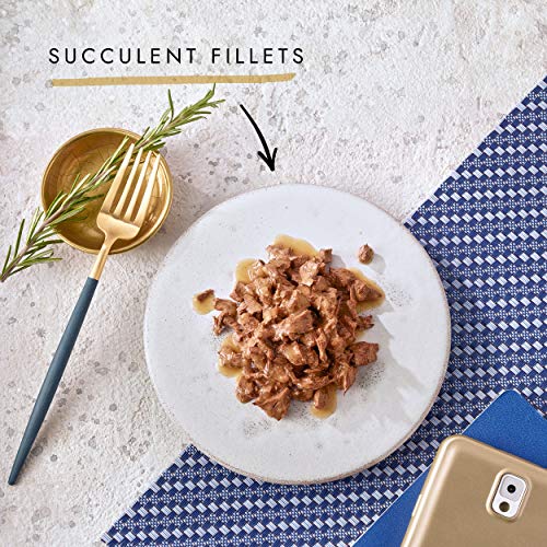 Gourmet Wet Cat Food Pouches in Gravy - Perle Chef's Collection 40 x 85g - Mix of Fish, Lamb, Duck, Turkey, Pet Food - Wet - Bulk Food, Cat Wet Food suitable for Adult and Senior Cats
