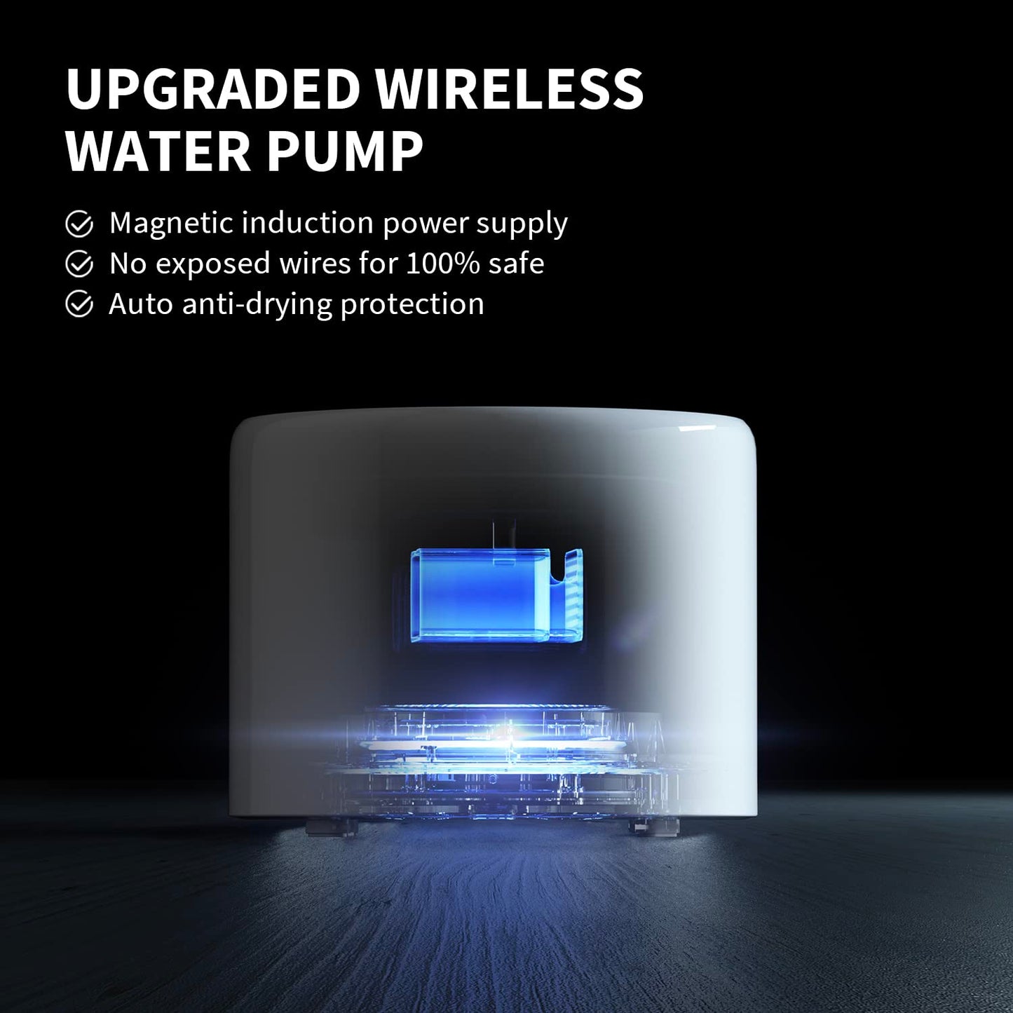 PETKIT Cat Water Fountain, UVC Wireless Pump, APP Control, 1.8L Cat Fountain Stainless Steel, Ultra Quiet, Hygienic Fresh Water for Cats Dogs, 3 Working Mode, Smart LED Light, Activated Carbon Filter