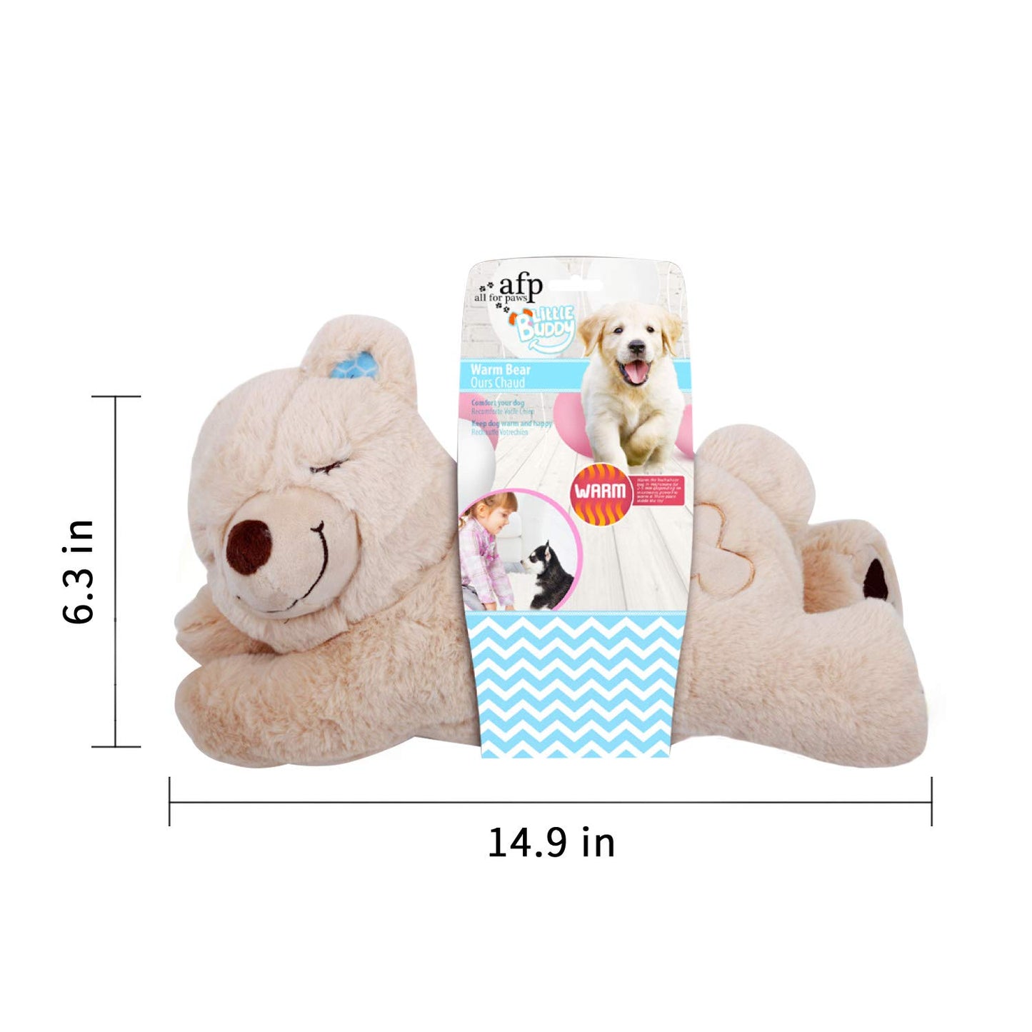 ALL FOR PAWS Heartbeat Dog Toy for Puppy,Snuggle Dog Behavioral Sleep Aid Puppy Toys, Pacifier Calming Behavioral Aid Plush Toy for Dogs