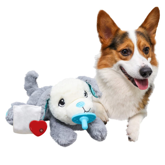 ALL FOR PAWS Heartbeat Dog Toy for Puppy,Snuggle Dog Behavioral Sleep Aid Puppy Toys, Pacifier Calming Behavioral Aid Plush Toy for Dogs