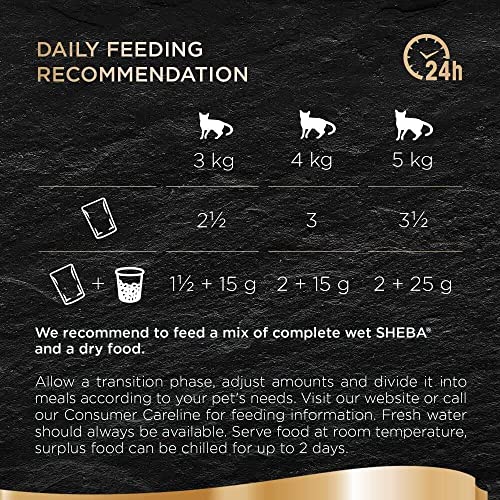 Sheba Fine Flakes Poultry Collection in Jelly 40 Pouches, Adult Wet Cat Food