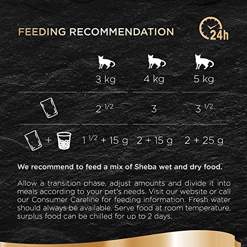 Sheba Fine Flakes Poultry Collection in Jelly 40 Pouches, Adult Wet Cat Food