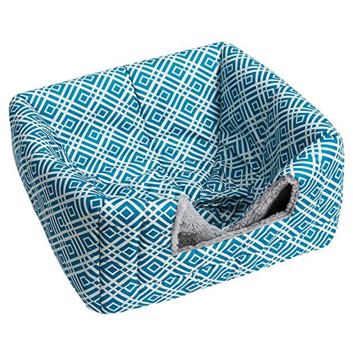 Hollypet Cat Bed Kitten Bed Self-Warming 2-in-1 Foldable Comfortable Igloo Triangle Pet Tent House