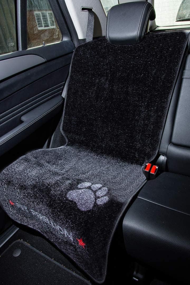 Pet Rebellion Dog Car Seat Cover Set | Universal, Absorbent, Non-Slip, Scratch Proof, Washable Slim Seat Carpet Set, Travel Car Seat Protector for Backseat