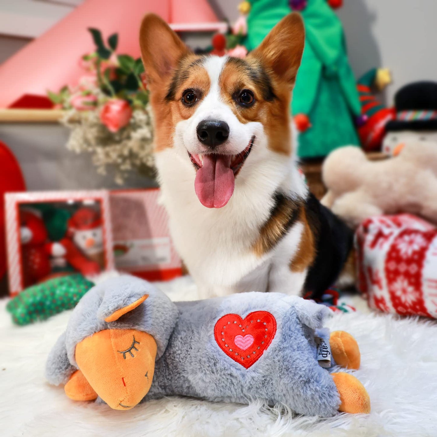 ALL FOR PAWS Heartbeat Dog Toy for Puppy,Snuggle Dog Behavioral Sleep Aid Puppy Toys, Pacifier Calming Behavioral Aid Plush Toy for Dogs