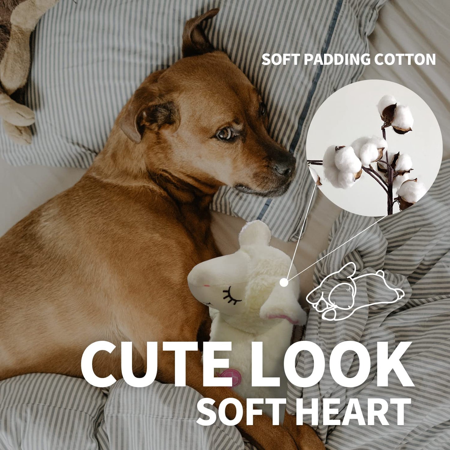 ALL FOR PAWS Heartbeat Dog Toy for Puppy,Snuggle Dog Behavioral Sleep Aid Puppy Toys, Pacifier Calming Behavioral Aid Plush Toy for Dogs