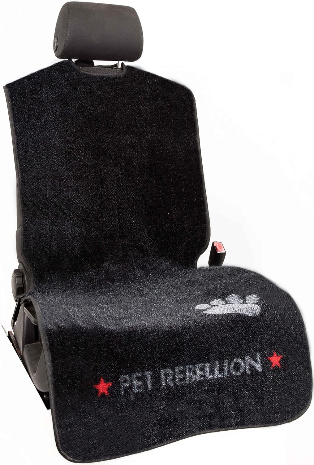 Pet Rebellion Dog Car Seat Cover Set | Universal, Absorbent, Non-Slip, Scratch Proof, Washable Slim Seat Carpet Set, Travel Car Seat Protector for Backseat