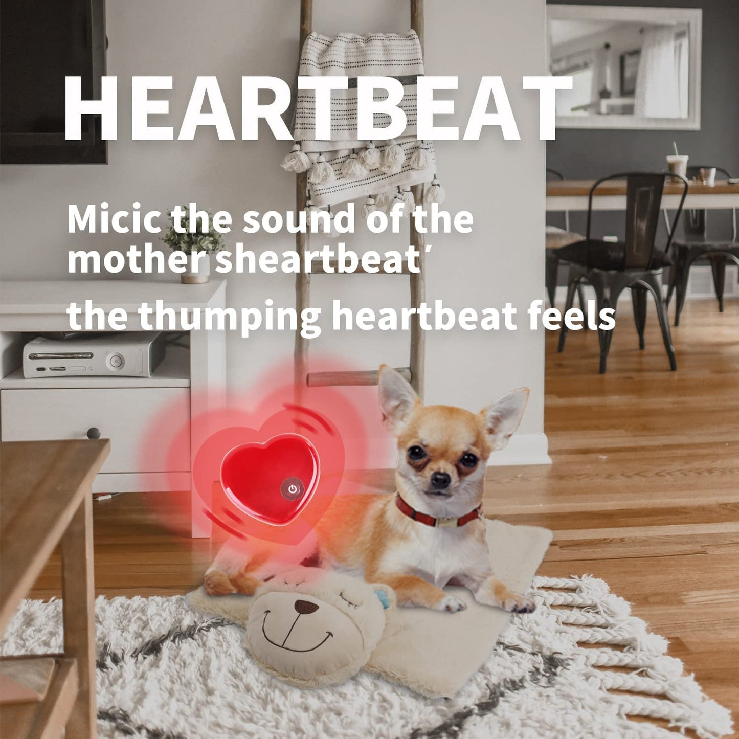 ALL FOR PAWS Little Buddy Heart Beat Sheep, Puppy Toy With Heartbeat Dog Training Toy For Separation Anxiety Relief Behavioral Aid For Pets