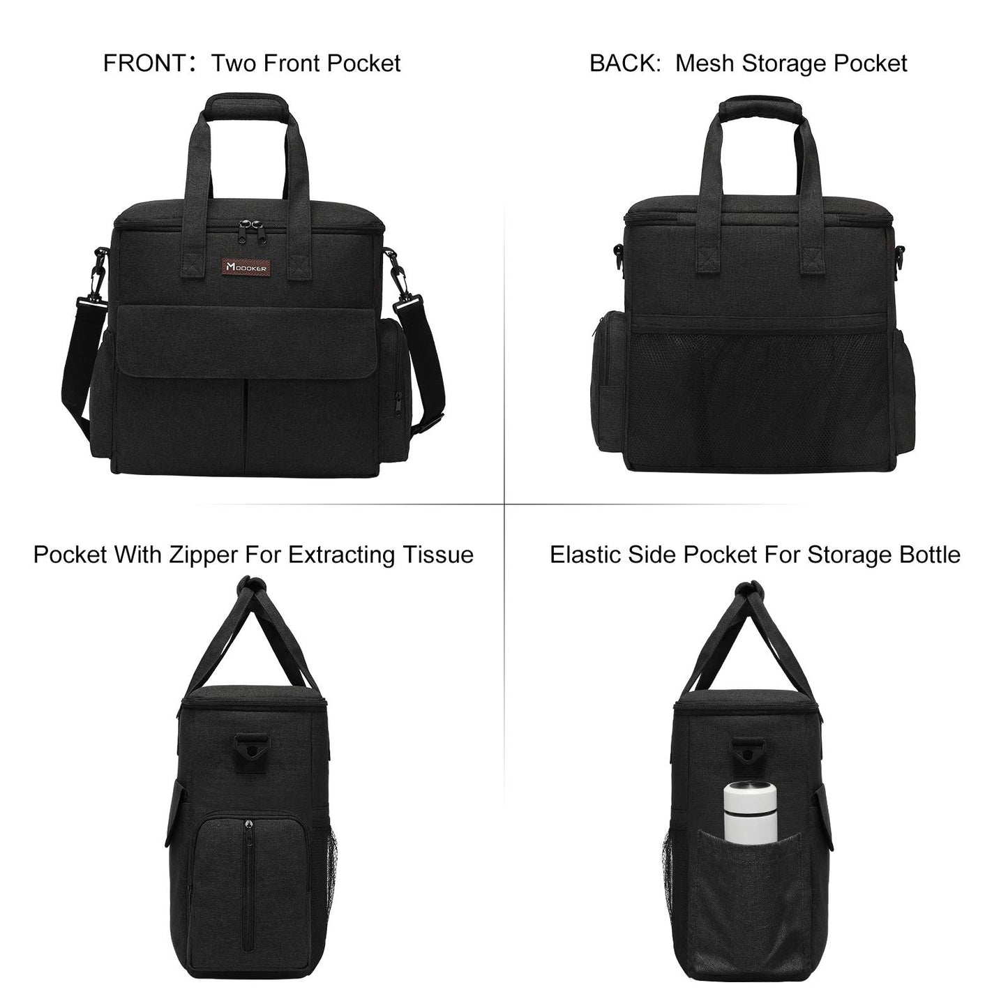 MODOKER Airline Approved Pet Travel Bag, Weekend Travel Set for Dog and Cat, Tote Organizer with Multi-Function Pockets